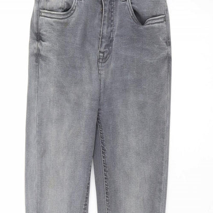 New Look Womens Grey  Cotton Skinny Jeans Size 8 L29 in Regular
