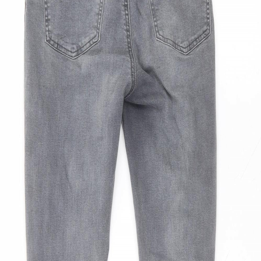 New Look Womens Grey  Cotton Skinny Jeans Size 8 L29 in Regular
