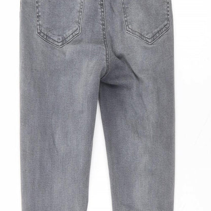 New Look Womens Grey  Cotton Skinny Jeans Size 8 L29 in Regular