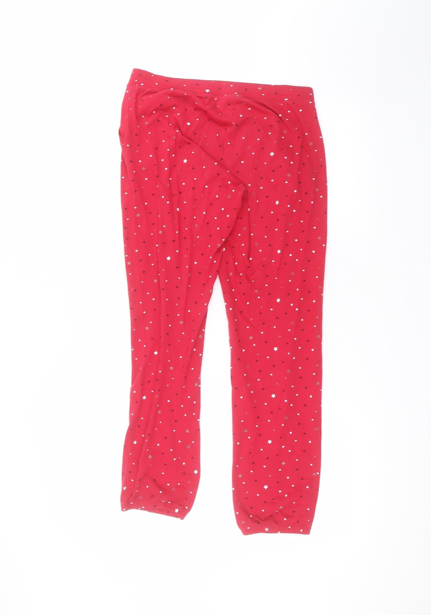 Womens UK Size XS Preworn Regular Fit Sweatpants Red Trousers