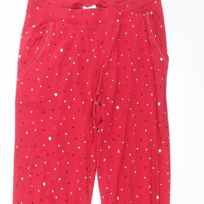 Womens UK Size XS Preworn Regular Fit Sweatpants Red Trousers