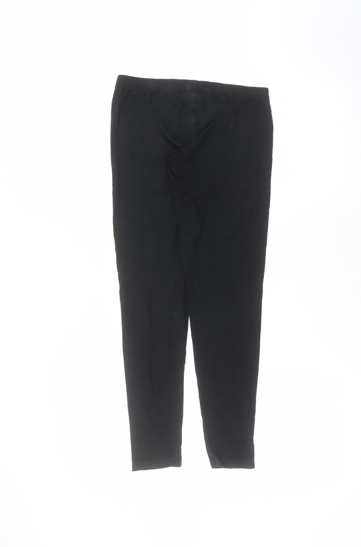 Topshop Womens Black  Viscose Trousers  Size 10 L23 in Regular