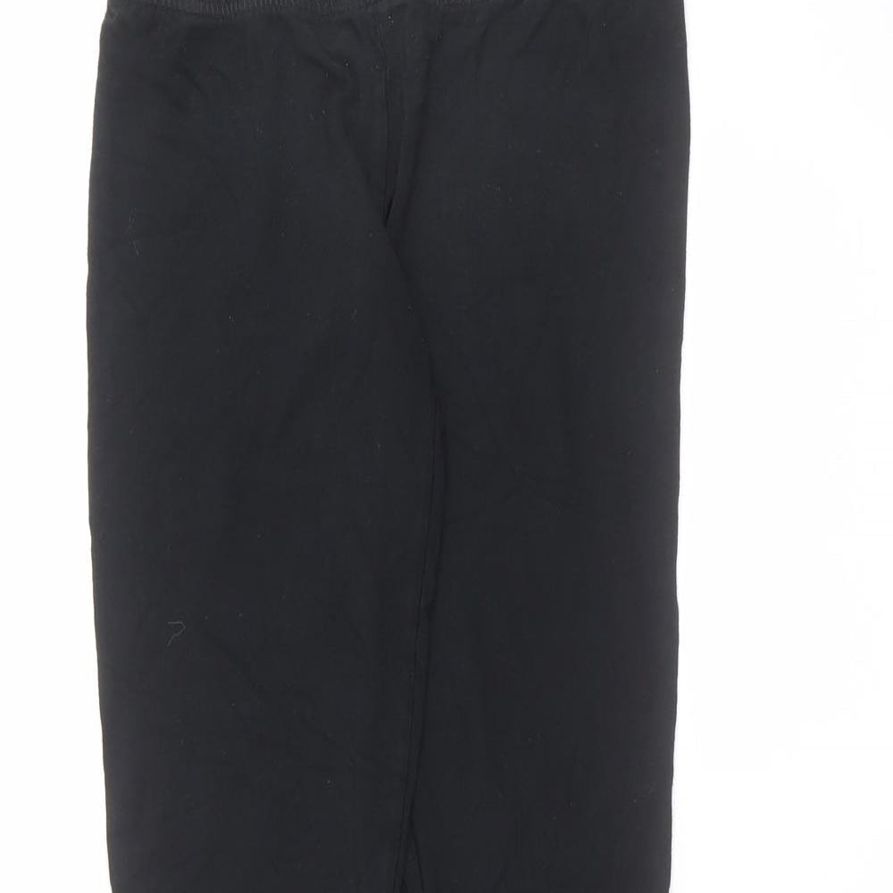 Topshop Womens Black  Viscose Trousers  Size 10 L23 in Regular