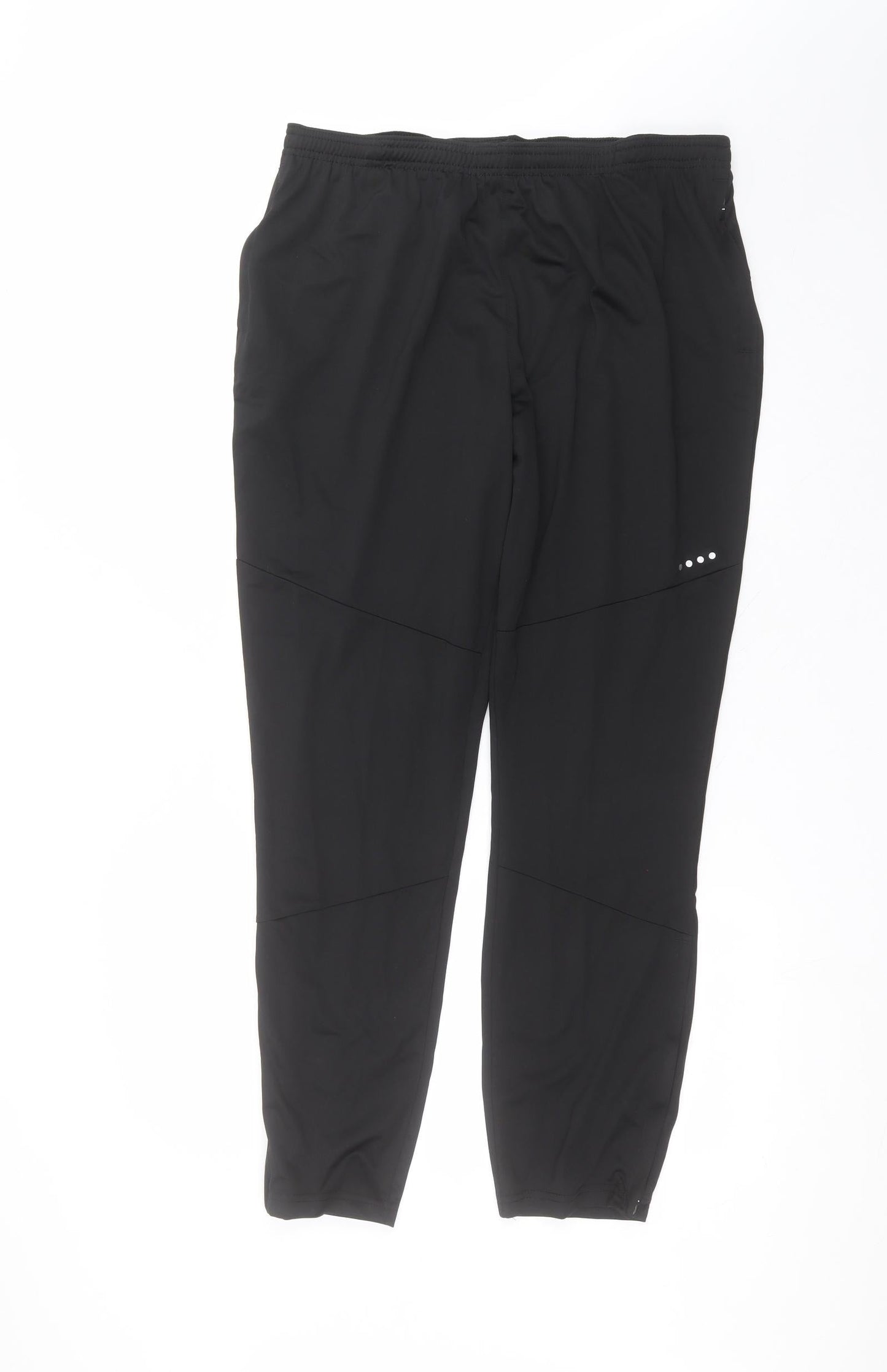 soulux Mens Black  Polyester Sweatpants Trousers Size L L28 in Regular