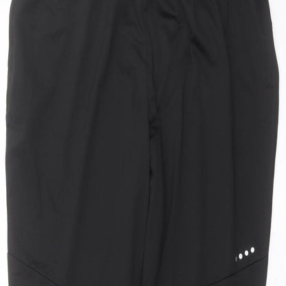 soulux Mens Black  Polyester Sweatpants Trousers Size L L28 in Regular