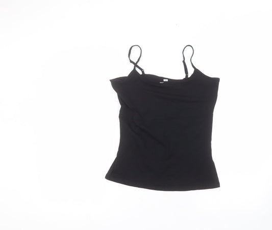 F&F Womens Black  Cotton Basic T-Shirt Size 10 Round Neck