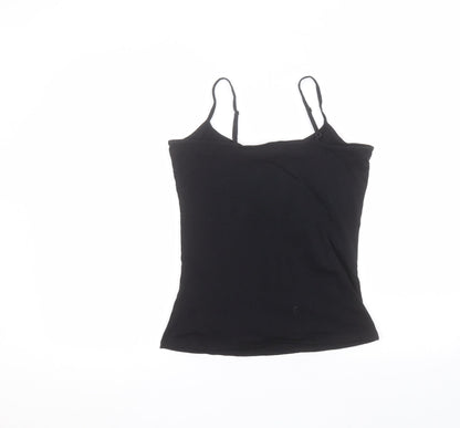 F&F Womens Black  Cotton Basic T-Shirt Size 10 Round Neck