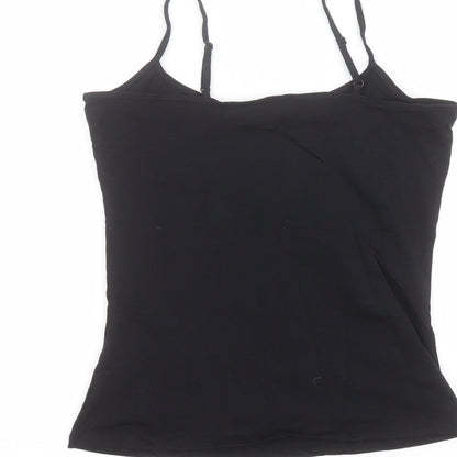 F&F Womens Black  Cotton Basic T-Shirt Size 10 Round Neck