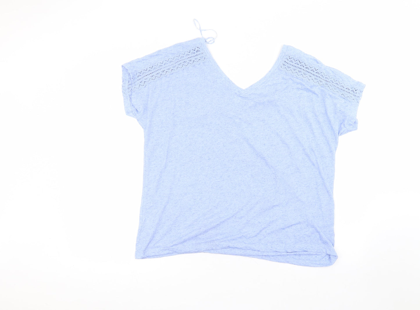 Nutmeg Womens Blue  Polyester Basic T-Shirt Size 12 Round Neck