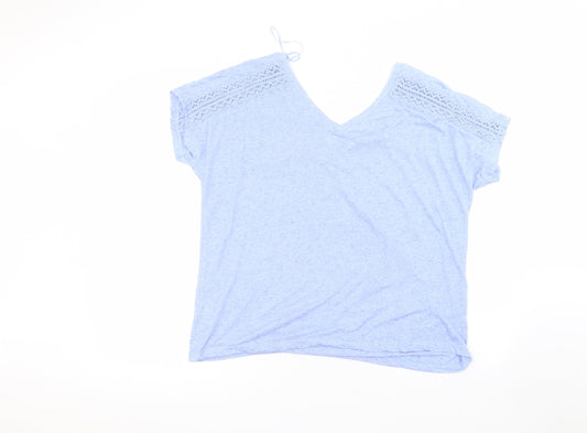 Nutmeg Womens Blue  Polyester Basic T-Shirt Size 12 Round Neck