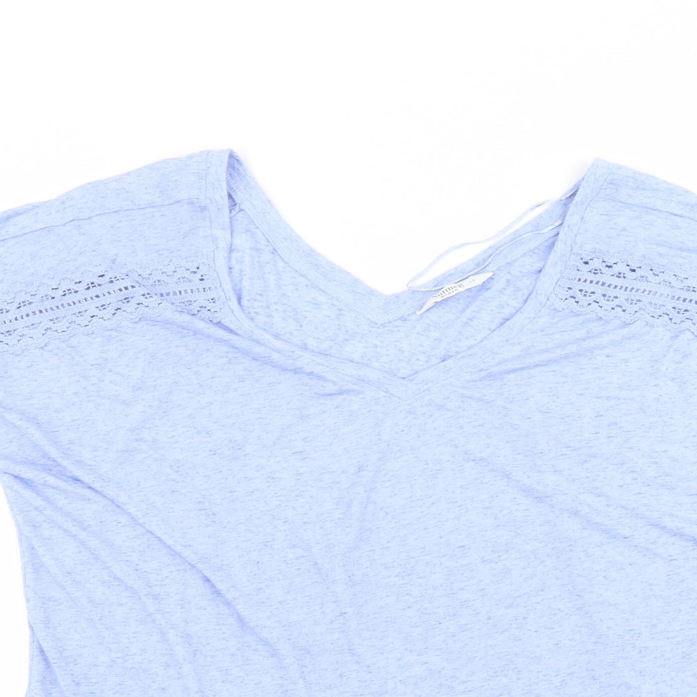 Nutmeg Womens Blue  Polyester Basic T-Shirt Size 12 Round Neck