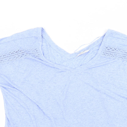 Nutmeg Womens Blue  Polyester Basic T-Shirt Size 12 Round Neck