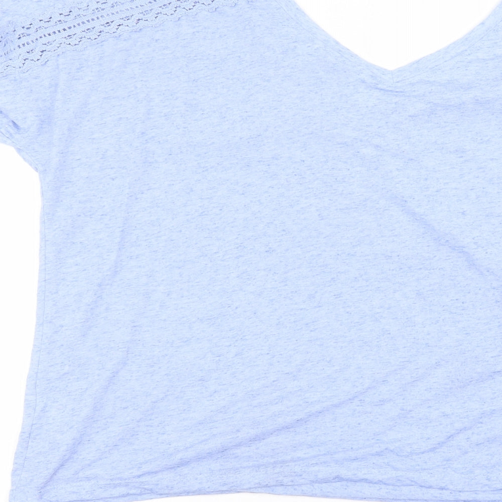 Nutmeg Womens Blue  Polyester Basic T-Shirt Size 12 Round Neck