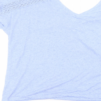 Nutmeg Womens Blue  Polyester Basic T-Shirt Size 12 Round Neck