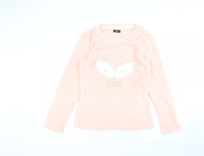 F&F Womens Pink Round Neck  Polyester Pullover Jumper Size 6