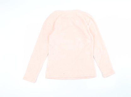 F&F Womens Pink Round Neck  Polyester Pullover Jumper Size 6