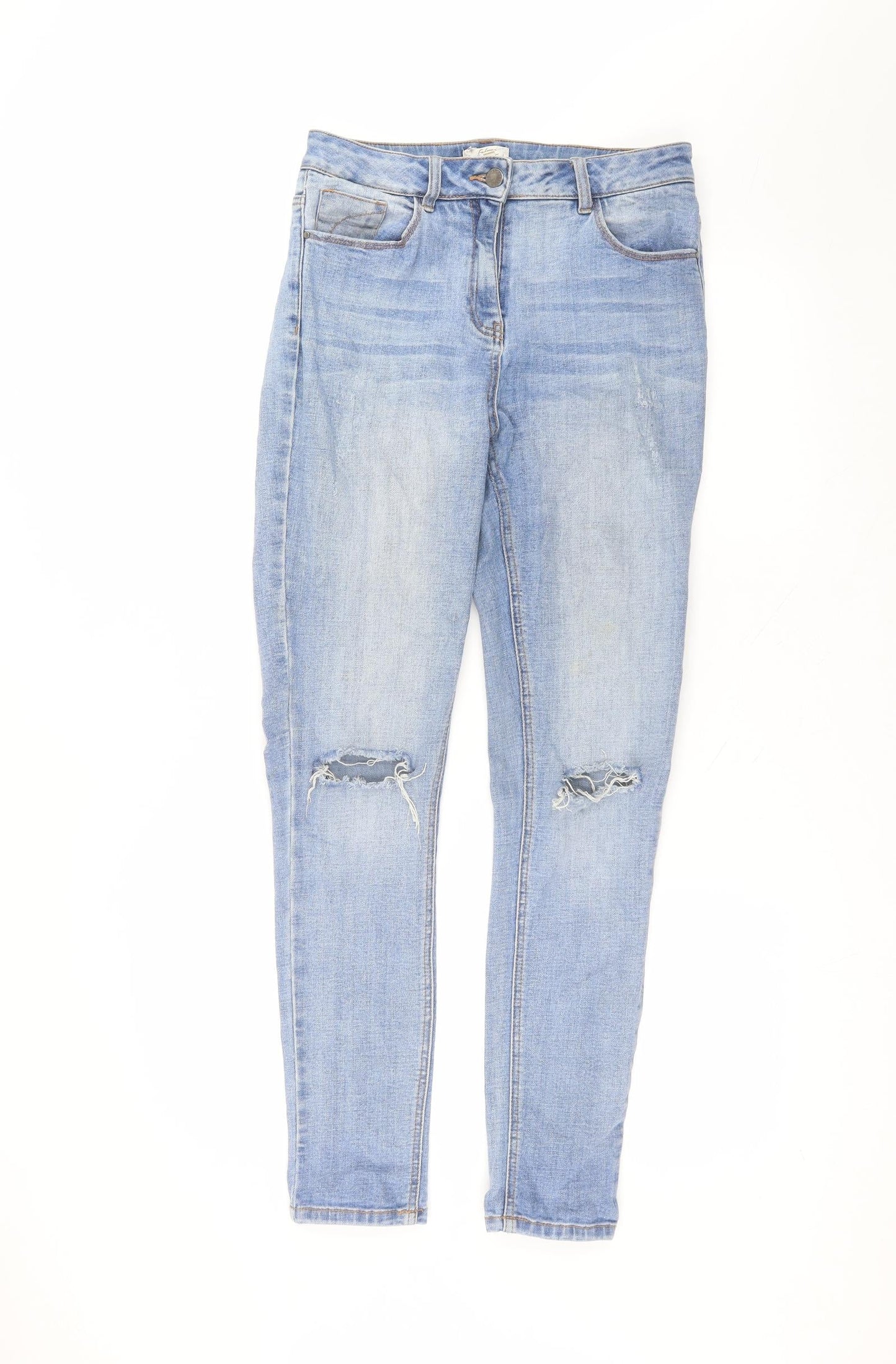 Matalan Womens Blue  Cotton Skinny Jeans Size 10 L29 in Regular