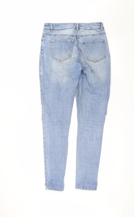 Matalan Womens Blue  Cotton Skinny Jeans Size 10 L29 in Regular
