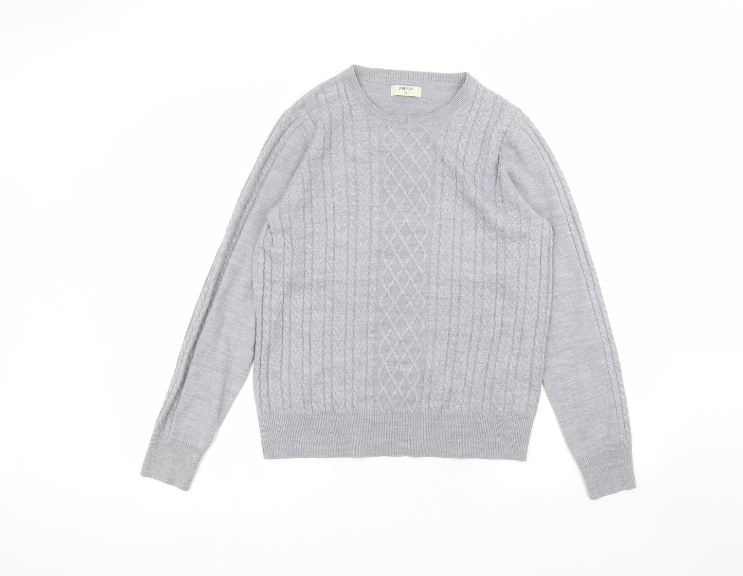 Womens UK Size 12 Matalan Grey Pullover Jumper