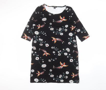 ESMARA Womens Black  Viscose A-Line  Size M  Round Neck