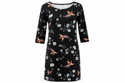ESMARA Womens Black  Viscose A-Line  Size M  Round Neck