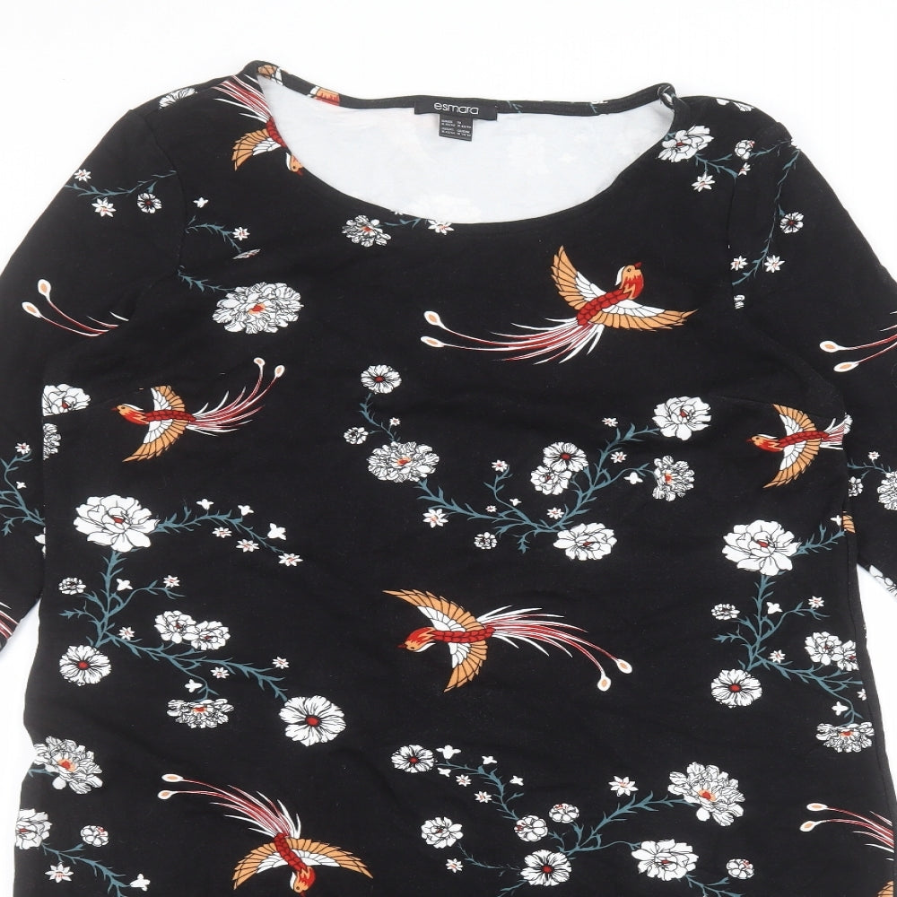 ESMARA Womens Black  Viscose A-Line  Size M  Round Neck