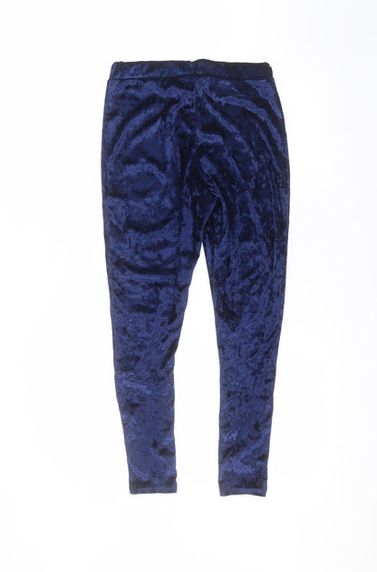 Preworn Womens Blue  Polyester Jogger Leggings Size S L25 in