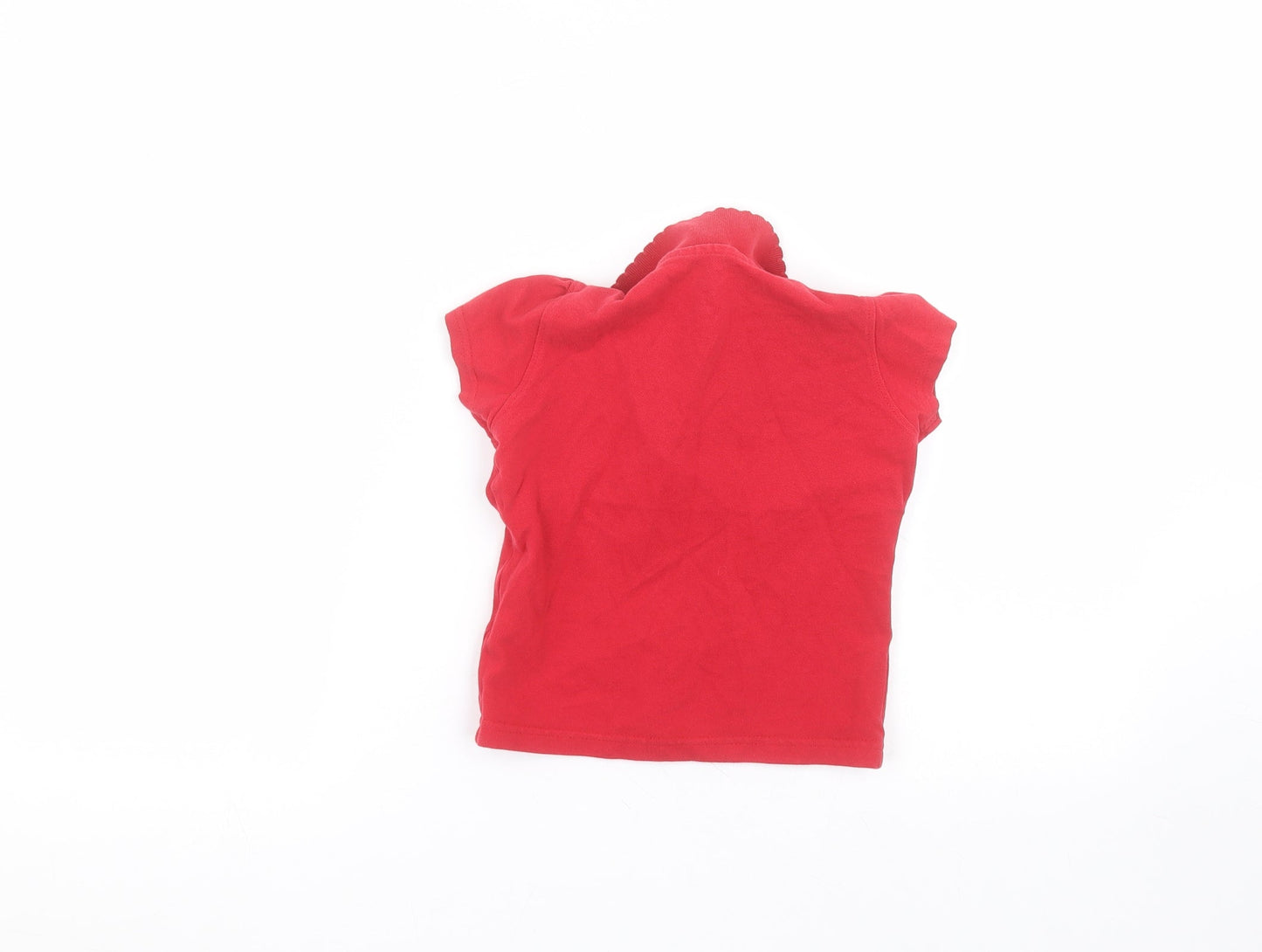 George Girls Red  Cotton Basic Polo Size 4-5 Years Collared