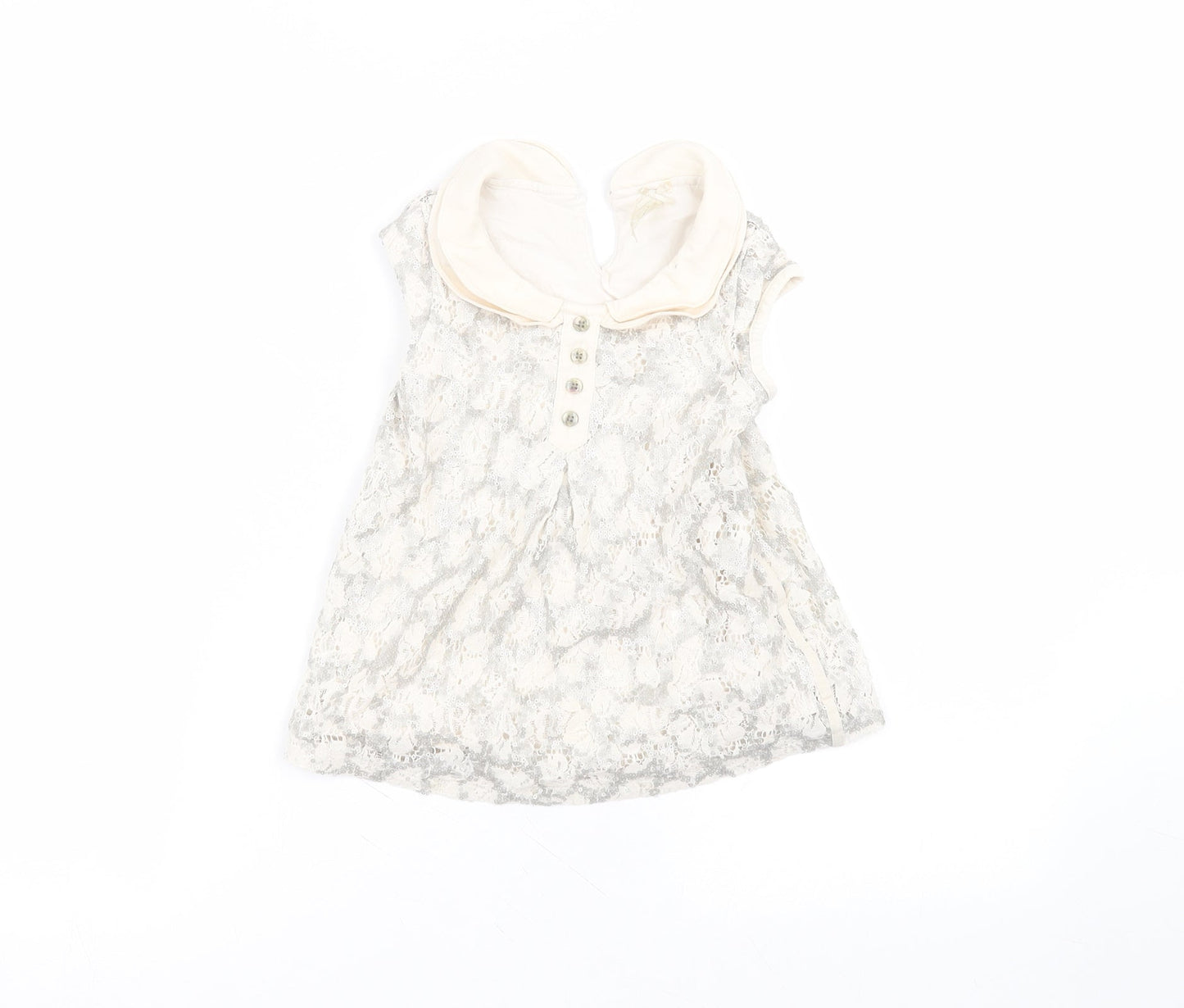 NEXT Girls White  Cotton A-Line  Size 5 Years  Collared