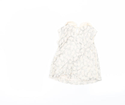 NEXT Girls White  Cotton A-Line  Size 5 Years  Collared