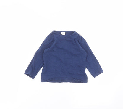 NEXT  Blue  Cotton Basic T-Shirt Size 12-18 Months Round Neck