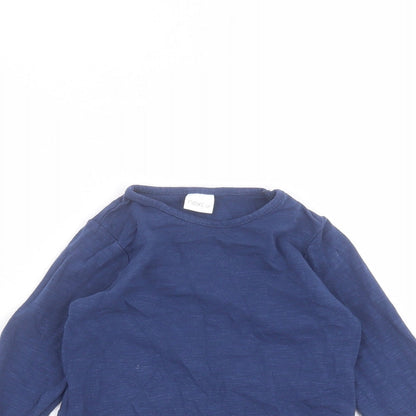 NEXT  Blue  Cotton Basic T-Shirt Size 12-18 Months Round Neck