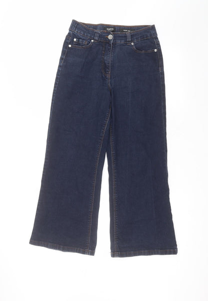 Simply Be Womens Blue  Cotton Straight Jeans Size 10 L25 in Regular