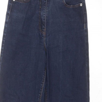 Simply Be Womens Blue  Cotton Straight Jeans Size 10 L25 in Regular