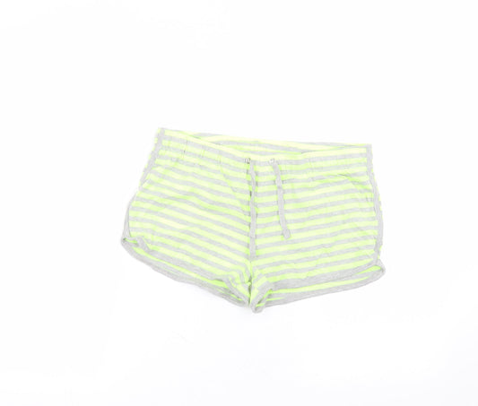 Atmosphere Womens Yellow Striped Cotton Hot Pants Shorts Size 12  Regular