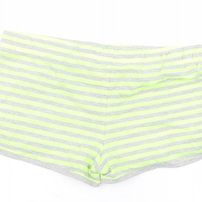 Atmosphere Womens Yellow Striped Cotton Hot Pants Shorts Size 12  Regular