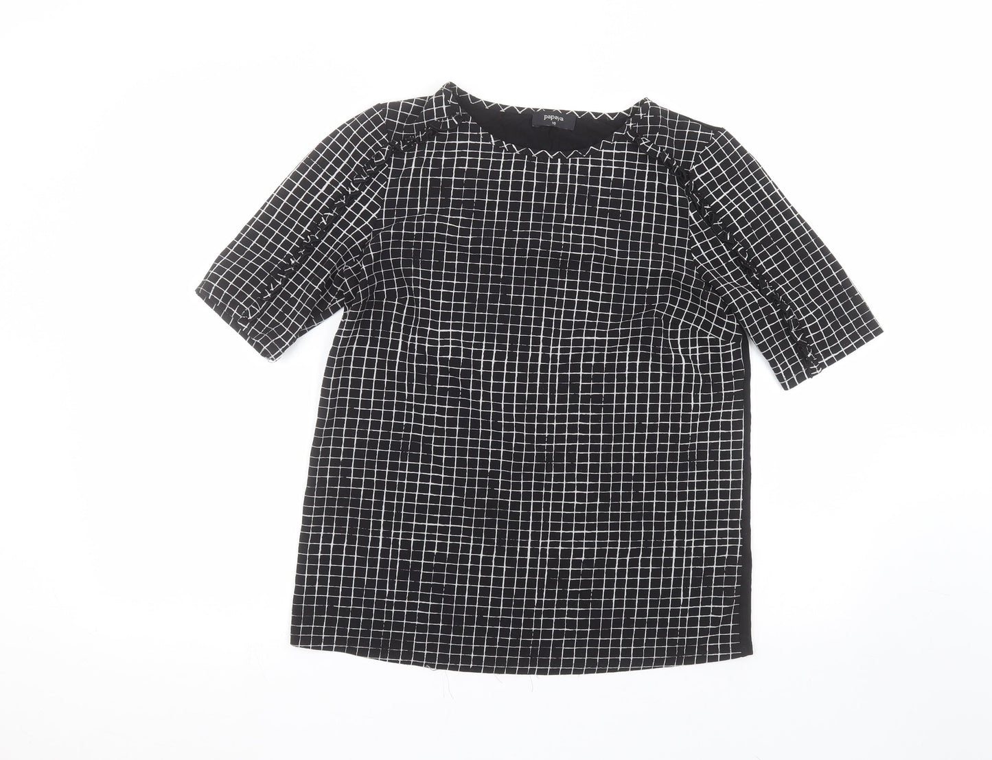 Womens UK Size 10 Matalan Black Basic T-Shirt