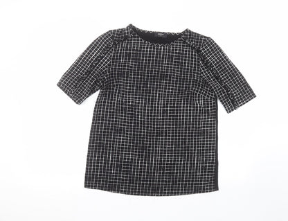Womens UK Size 10 Matalan Black Basic T-Shirt