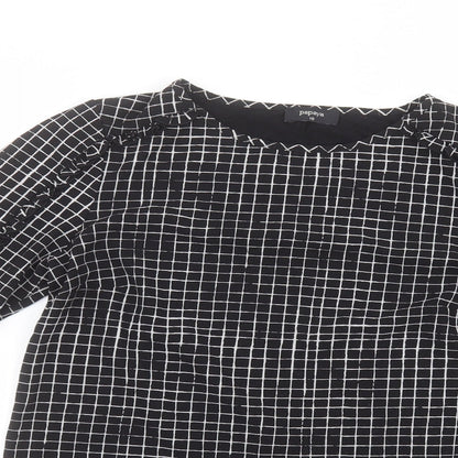 Womens UK Size 10 Matalan Black Basic T-Shirt