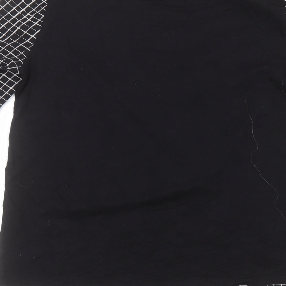Womens UK Size 10 Matalan Black Basic T-Shirt