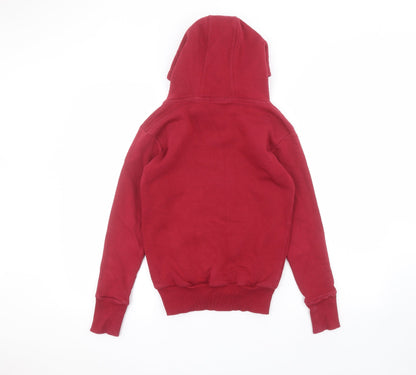 ventspus Mens Red  Cotton Pullover Hoodie Size XS