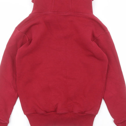 ventspus Mens Red  Cotton Pullover Hoodie Size XS