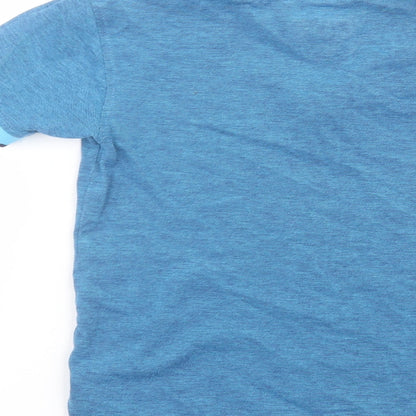 Blue Zoo Girls Blue  Cotton Basic Polo Size 8-9 Years Collared