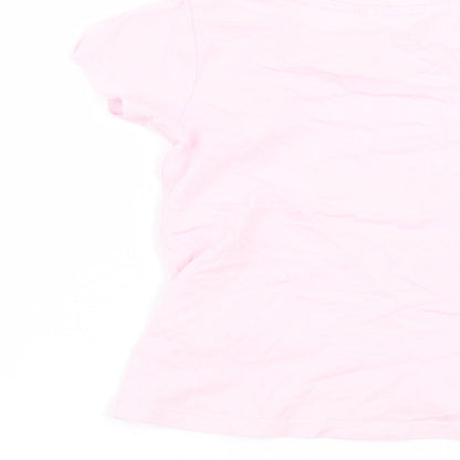 cool club Girls Pink  Cotton Basic T-Shirt Size 5 Years Round Neck