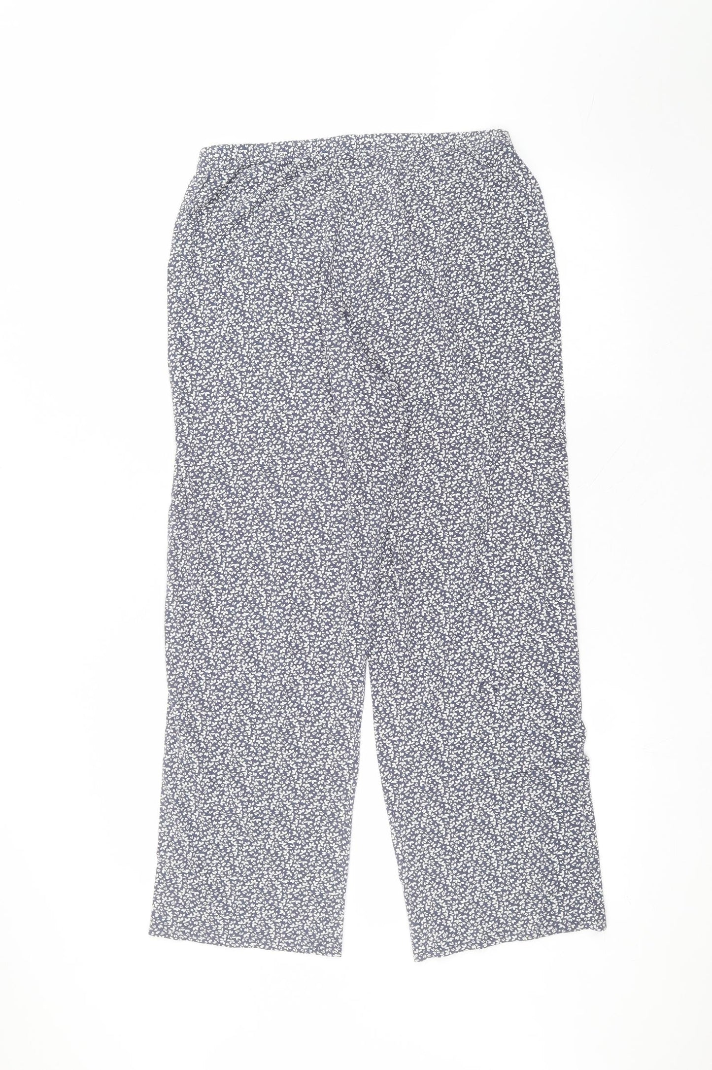 Womens UK Size 12 Marks and Spencer Regular Fit  Blue Trousers