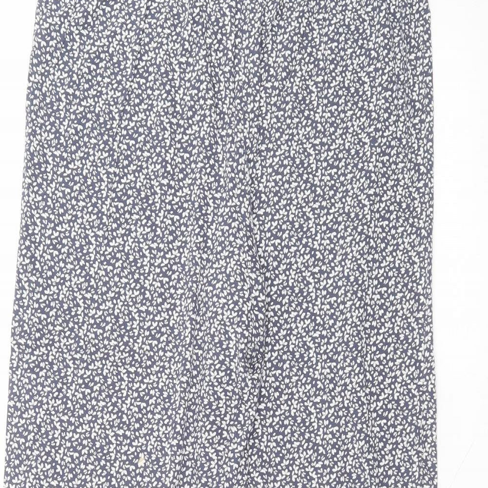 Womens UK Size 12 Marks and Spencer Regular Fit  Blue Trousers