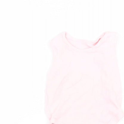 Nutmeg Baby Pink  Cotton Babygrow One-Piece Size 12-18 Months
