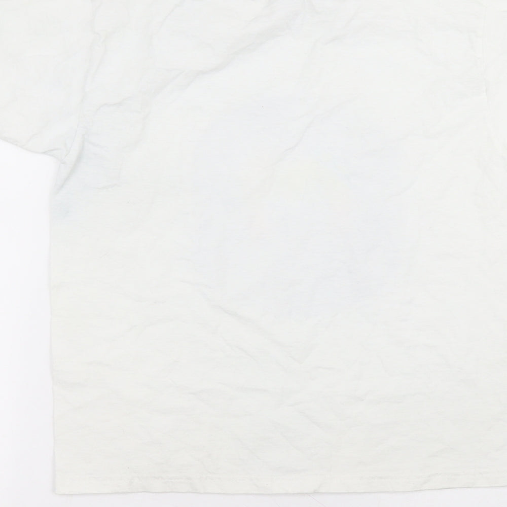 Fruit of the Loom Girls White  Cotton Basic T-Shirt Size 10-11 Years Round Neck
