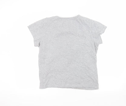 Love To Dream Womens Grey  Cotton Basic T-Shirt Size 12 Round Neck