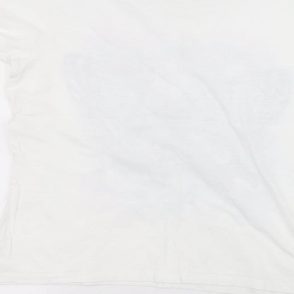 Atmosphere Womens White  Cotton Basic T-Shirt Size 16 Round Neck